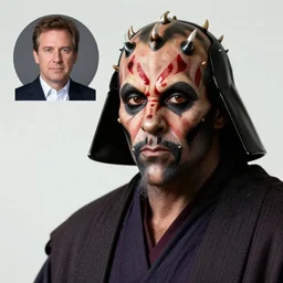 Darth Maul as a wise father figure, professional headshot, LinkedIn