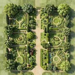 overhead plan detailed tuscany landscape garden,, digital matte painting in the style of gil elvgren and in the style of h. r. giger and in the style of sachin teng. irony, recursion, inspiration.