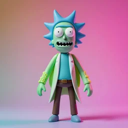 cronenberg flesh monster rick and morty, action figure, sofubi, studio lighting, colored gels, colored background, xf iq 4, 1 5 0 mp, 5 0 mm, f 1. 4, iso 2 0 0, 1 / 1 6