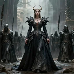 nagash editorial, warhammer nagash haute couture, godlike lich by iris van herpen leading his army, still image from lord of the rings