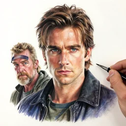 epic beautiful color ink pencil realistic majestic drawing of sundoboy 0 1 ted kim hd cinematic portrait by alex ross pixar squareenix frank miller trending on flickr