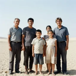 highly detailed, 256435456k film, 806400mm film still from 'land of giants' picture of a family standing for a group photo the family are all wearing 1960s era clothes, good lighting, good photography, ultra high definition