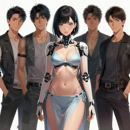 portrait robot girl in a bikini dress, trending on artstation, pixiv, 8 k ultra hd, stanley artgerm lau, wlop, rossdraws, james jean marc simonetti ruan jia and mandy jurgens and artgerm and william - adolphe bouguerea sakimichan