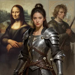 a young warrior woman moments before battle, diffuse lighting, fantasy, intricate, elegant, highly detailed, lifelike, Rebel, photorealistic, digital painting, artstation, punks, illustration, concept art, smooth, sharp focus, artgerm, by John Collier and Albert Aublet and Leonardo da vinci and Krenz Cushart and Artem Demura and Alphonse Mucha