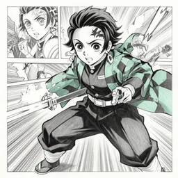 a very detailed pencil drawing of emma watson in demon slayer manga panel, action lines, greg rutkowski, in field high resolution, dynamic pose, landscape, medium portrait, action, hyper realistic, manga, koyoharu gotouge, sakuga