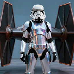 ! female! stormtrooper! supermodel! posing in front of tie fighter, wearing shiny stormtrooper armor, reflections, elegant, cinematic, featured on artstation, artwork by rossdraws, artgerm, donato giancola, nekro borja, boris vallejo