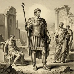 kingdom of Julius Caesar, roman historic works, ruins, hyper-detailed, artstation trending, world renowned artists, historic artworks society, antique renewel, cgsociety, by greg rutkowski, by Gustave Dore, Deviantart