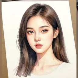 watercolor art on paper, libra girl portrait, highly detailed, artstation, masterpiece, award - winning