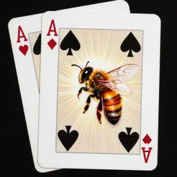 queen of bees poker card