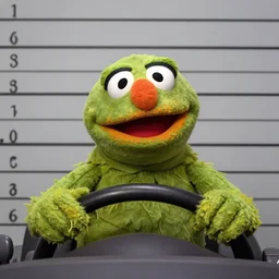 mugshot of a drunk and wasted muppet. arrested, driving under the influence
