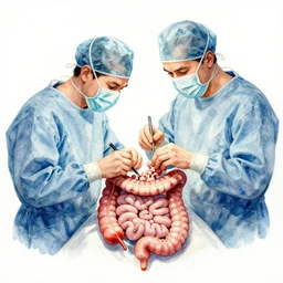 watercolor bejeweled fungus surgeons perform difficult devils - fingers - fungus chewed gastric surgery on themselves in rugated intestine by richard corben, boris vallejo, bernie wrightson, ian miller, & albrecht durer, fine art masterpiece baked at 3 0 0 f, matte painting, backlit dystopian lighting, photorealistic render, cinematic,
