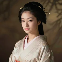 mila kunis as a traditional japanese woman, zen