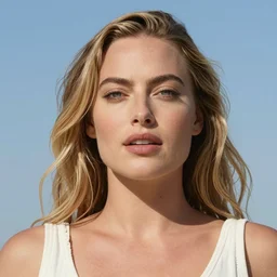 margot robbie as a hot Greek goddess in the sky, highly detailed, detailed face, beautiful face, hyper realistic