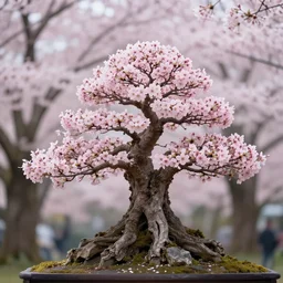 photo of a cherry blossom bonsai tree, bokeh, beautiful, cinematic, high detail, amazing,