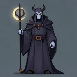 Pixel art of an evil lich.