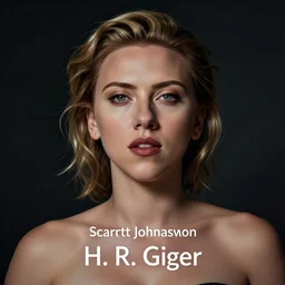 “Scarlett Johansson portrait, H. R. Giger”