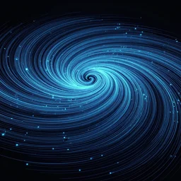 particle trails, inspired by refik anadol, mood lighting, spiral waves, electrons, three - dimensional data sculptures, 8 k