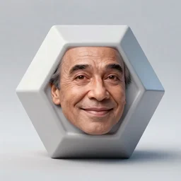 a hexagon that looks like danny devito extremely detailed octane render 8k realistic