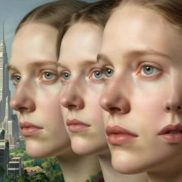 non binary future world, sustainable cities in a harmonious coexistence, the fashion of the time, super 8 close - up by maria sibylla merian, derek jarman, barbara hammer 4 k, 8 k, perfect realistic faces, very detailed eyes
