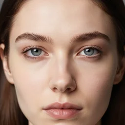 macro head shot of a female by martin schoeller