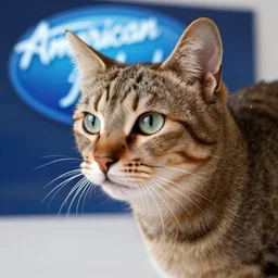 one eyed feral cat interrupts American idol