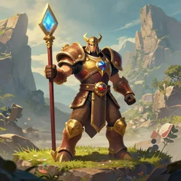 battle wizard with a mountain background