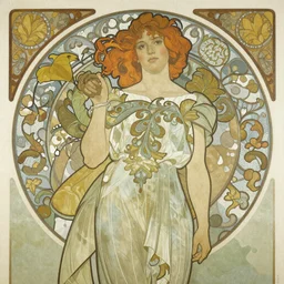 Manuel Valls extremely detailed, french nouveau, alphonse mucha