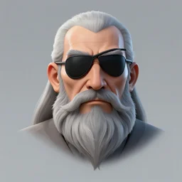 a digital art portrait of an old warrior with eye patch and grey beard character design from dark souls, character sheet, 4 k, ultra detail, volumetric lighting, unreal engine, octane render