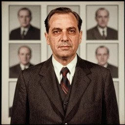 Josip Broz Tito, cinestill 800t Agfacolor, heavy grain, high quality, criterion collection, colored
