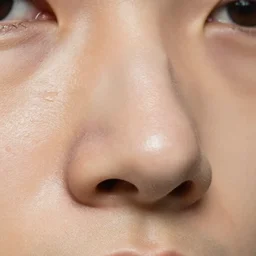 photo of a human without a nose