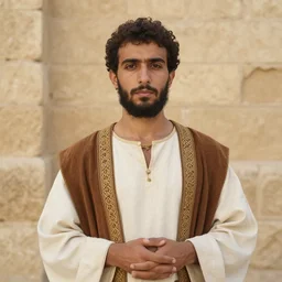 photograph of a young man. he is an itinerant jewish prophet from the galilee in northern israel. age is 3 3