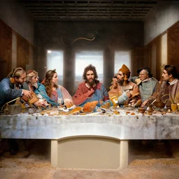 last supper on a grain of rice, ultra detailed, high definition, photography
