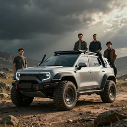 a futuristic offroad suv by cory loftis, fenghua zhong, ryohei hase, ismail inceoglu and ruan jia. volumetric light, detailed, octane render, midsommar