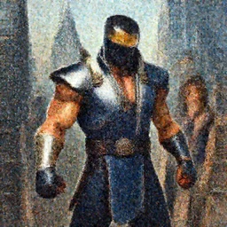 mortal kombat sub - zero in new york city illustration by ruan jia and mandy jurgens and william - adolphe bouguereau, artgerm, 4 k, digital art, surreal, space dandy style, highly detailed, godsend, artstation, digital painting, concept art, smooth, sharp focus, illustration by ruan jia and mandy jurgens and william - adolphe bouguereau