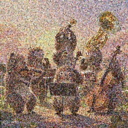 a wholesome illustration of a group of slotha playing in an orchestra, violin, cello, flute, tuba, trumpet, drums, studio Ghibli, Pixar and Disney animation, sharp, Rendered in Redshift and Unreal Engine 5 by Greg Rutkowski, Bloom, dramatic lighting, sunrise
