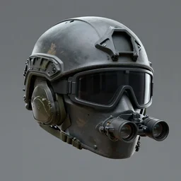 sniper goggles assassin helmet headpiece headgear thermal vision mask military concept art high detail trending on artstation