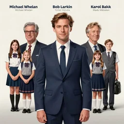 poster artwork by Michael Whelan, Bob Larkin and Tomer Hanuka, Karol Bak of portrait of Hugh Dancy & Mads Mikkelsen arm around each other, chaperoning the school dance, from scene from Twin Peaks, simple illustration, domestic, nostalgic, from scene from Twin Peaks, clean