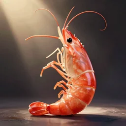 cartoon shrimp character