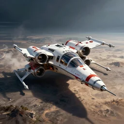 concept art of an x wing starfighter from star wars by greg rutkowski