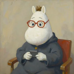 Real-life Moominmamma, painted by Lucian Freud