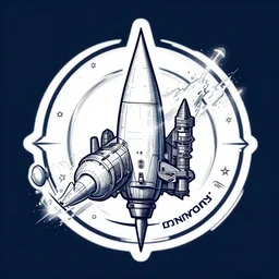 a space company logo, precise and accurate linework
