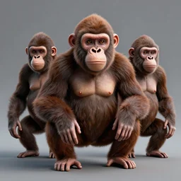 3 d render of monkey ape simian