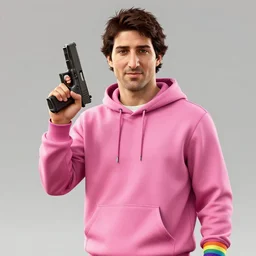 highly detailed portrait justin trudeau ( ( pink hoody rainbow socks ) ) holding glock! in gta v stephen bliss unreal engine fantasy art by greg rutkowski loish rhads ferdinand knab makoto shinkai lois van baarle ilya kuvshinov rossdraws tom bagshaw global illumination radiant light detailed intricate environment
