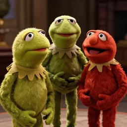 shining but with muppets, movie still, cinematography, cinematic lighting