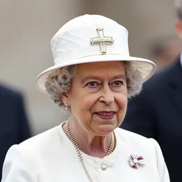 Queen of England with Pope Hat