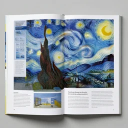 art installation based on van gogh, in a museum, photo, art magazine