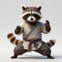 detailed concept art of a chinese anthropomorphic raccoondog tanuki anthro kung fu warrior character by patryk stefaniak, darek zabrocki artstation,
