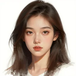 Female face portrait. Reddit.com/r/Art
