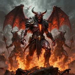 the apocalypse, hellfire, demons, highly detailed, les edwards