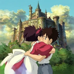 (1986) Castle in the Sky covers,Studio Ghibli,epic,masterpiece illustration in the style of Keith Thompson, digital art